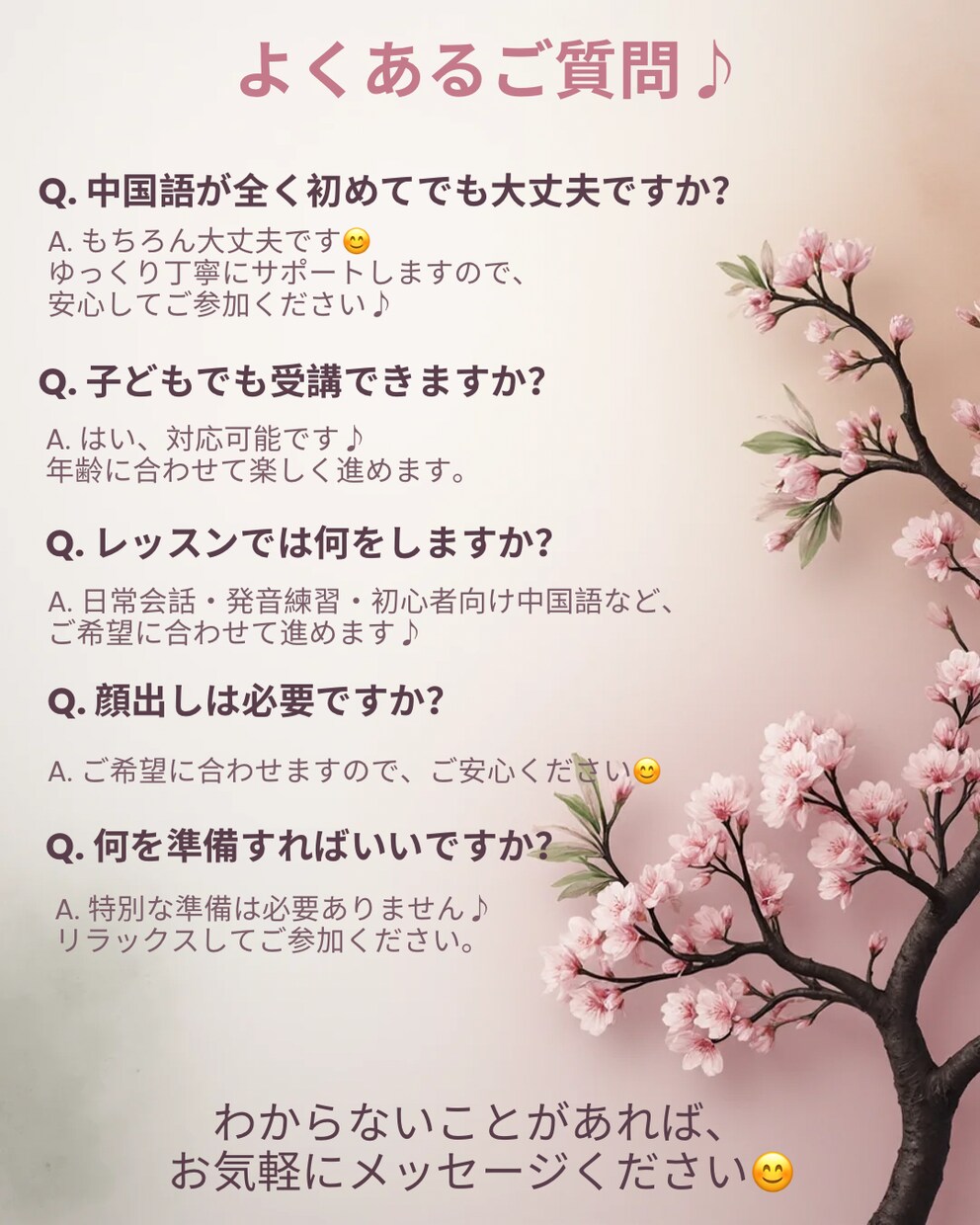 初心者歓迎♪中国語会話、発音をやさしく教えます 初心者歓迎♪発音、日常会話、旅行中国語をやさしく教えます イメージ4