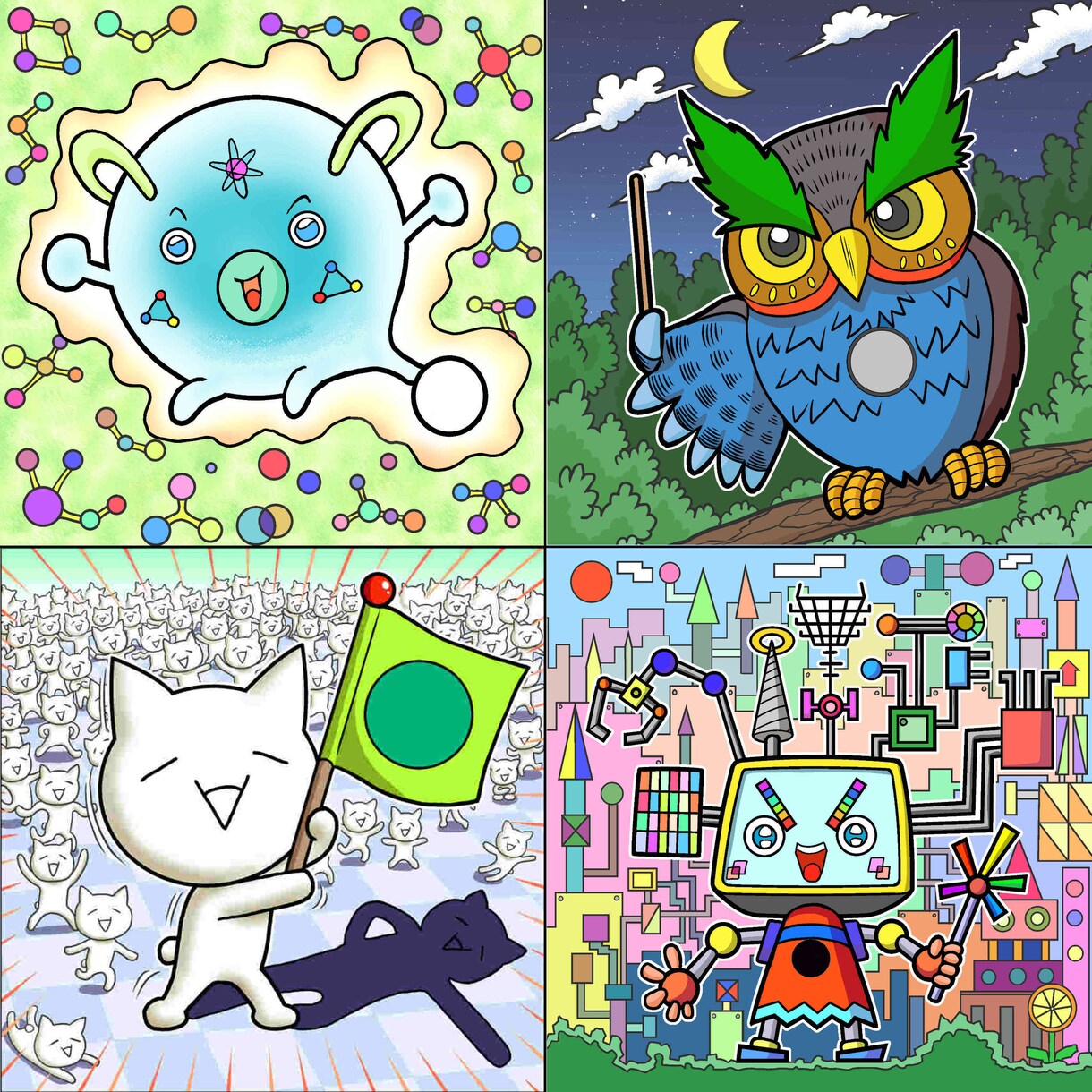ポップで元気なマスコットキャラを描きます どんなものでもカラフルでポップで元気なキャラに！ イメージ8