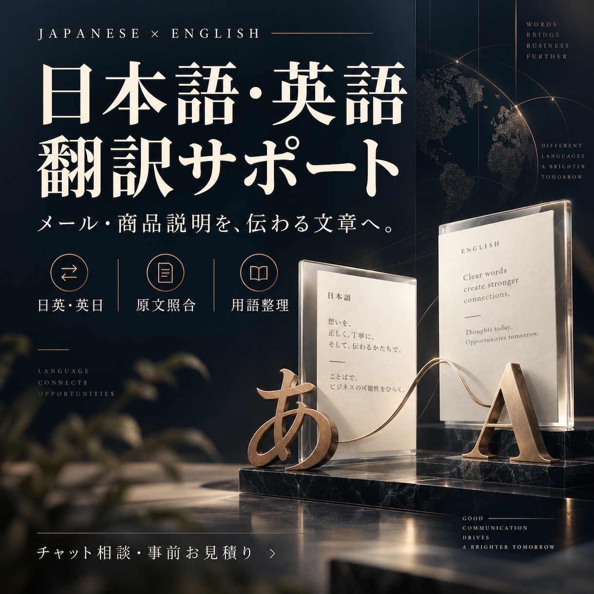 メールや商品説明を日本語と英語に翻訳します 用途と読み手に合わせて日英・英日翻訳を整えます イメージ1