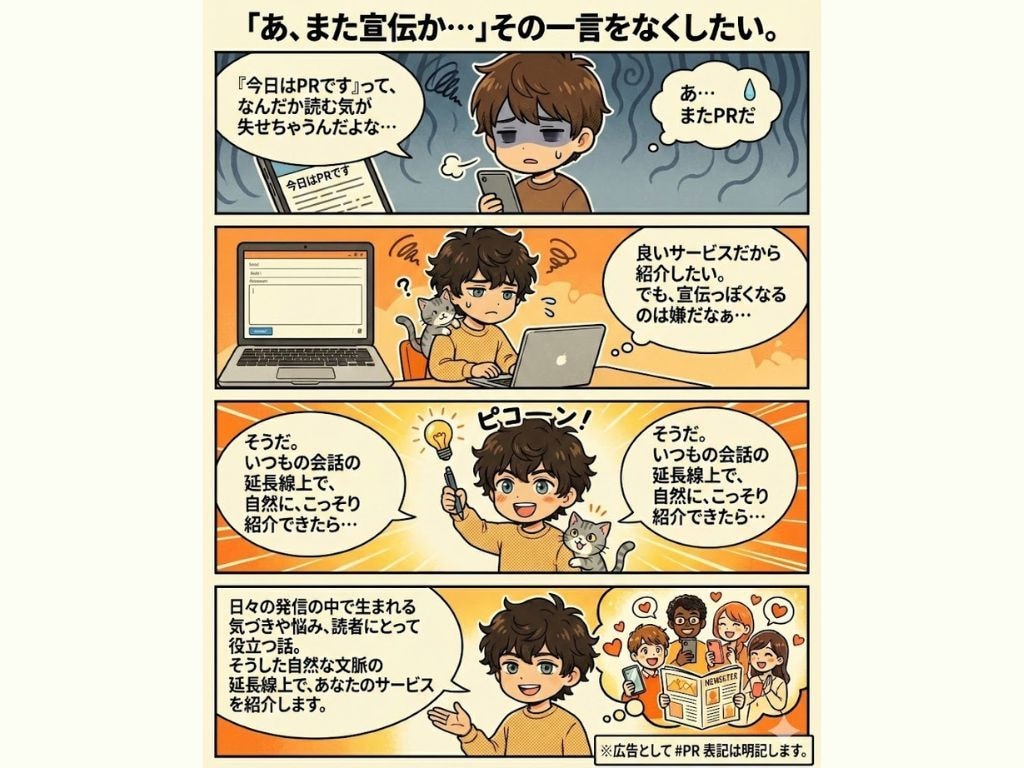 宣伝しないメルマガで商品・サービスを紹介します 売り込まない。でも、ちゃんと読者に伝わって売れるメルマガPR イメージ2
