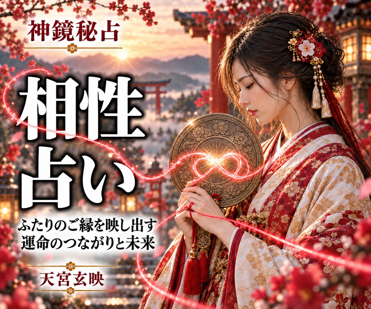 相性鑑定｜あなたと彼￤神鏡で未来の魂縁を霊視します 神鏡秘占で紡む相愛のカギ｜運命の人｜ツインレイ｜過去世の意味 イメージ1