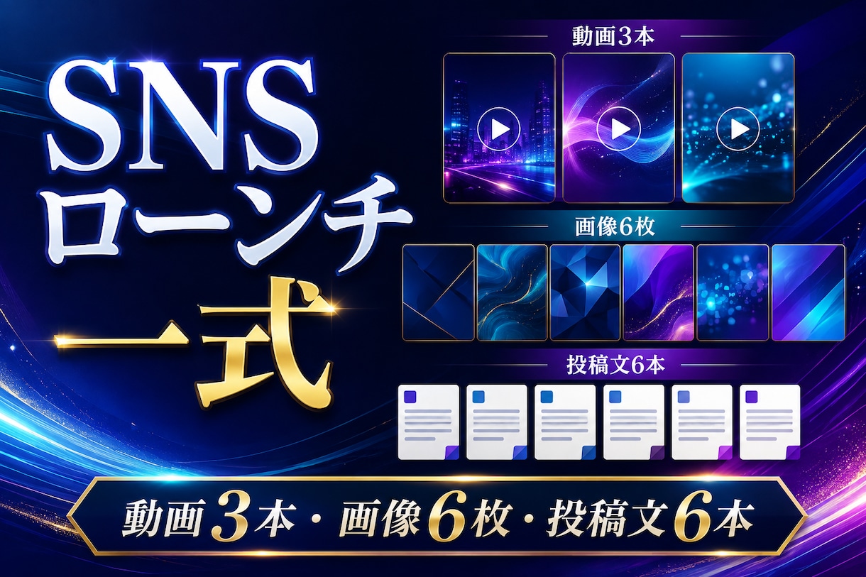 新商品向けSNSローンチ素材一式を制作します PR動画・画像・投稿文をまとめて発売準備 イメージ1