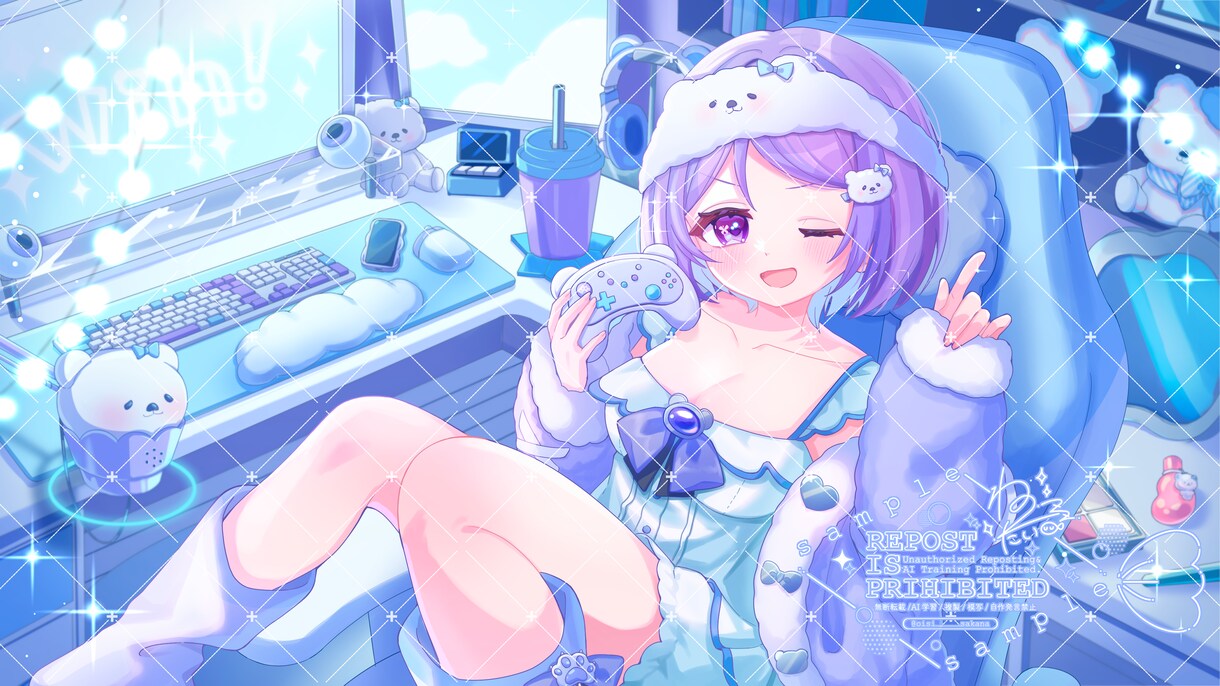 かわいいに全振りしたイラスト描きます グッズ用、配信用、動画用、記念用イラストを使用したい方 イメージ2