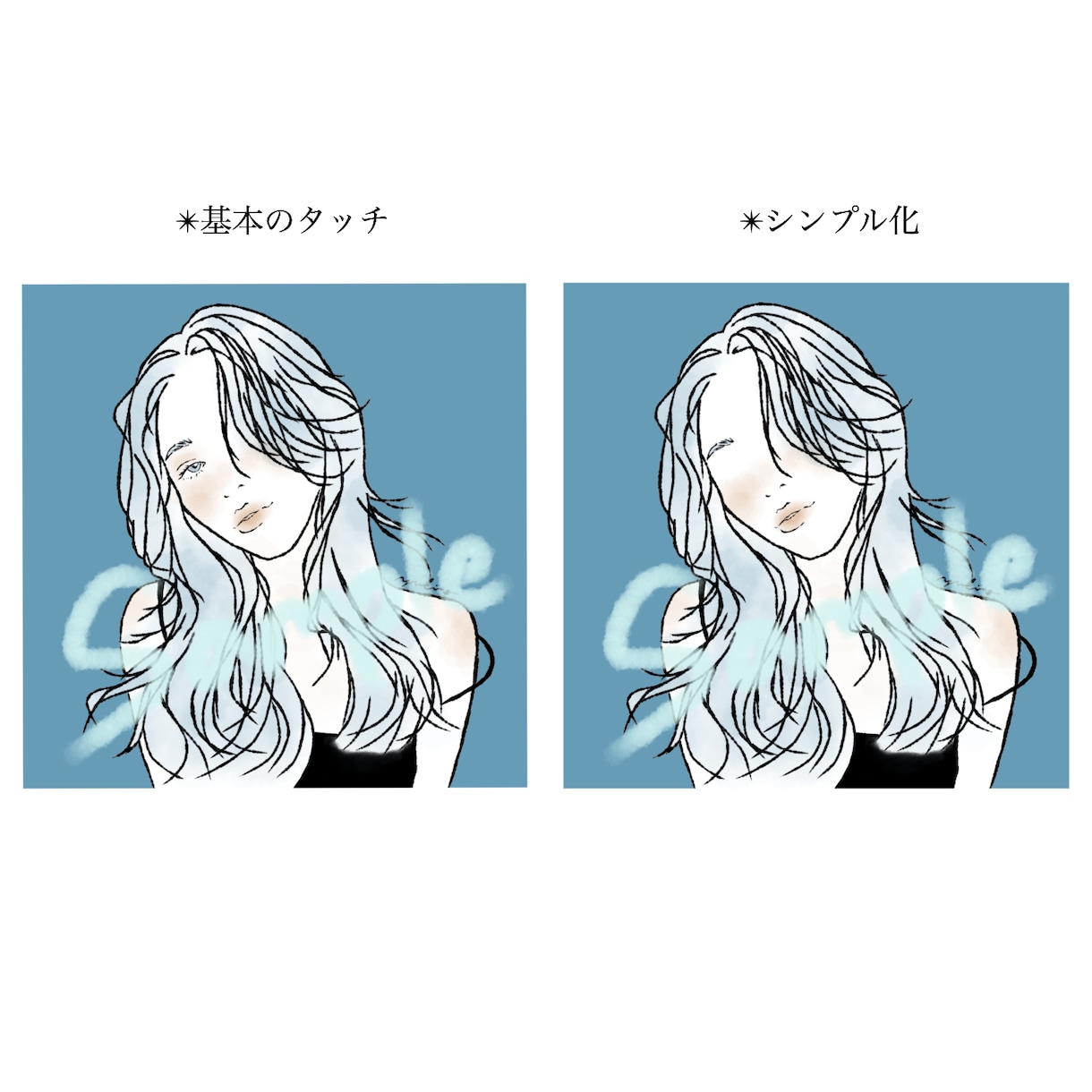 商用利用可！きゅんとトキメクお洒落な似顔絵描きます SNSのアイコンにどうぞお使い下さい！ イメージ4