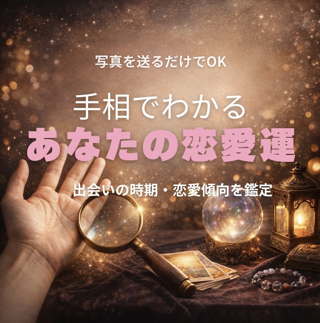 手相で見る貴方の恋愛運と出会のタイミング鑑定します 恋愛の流れと出会い時期を鑑定します！ イメージ1