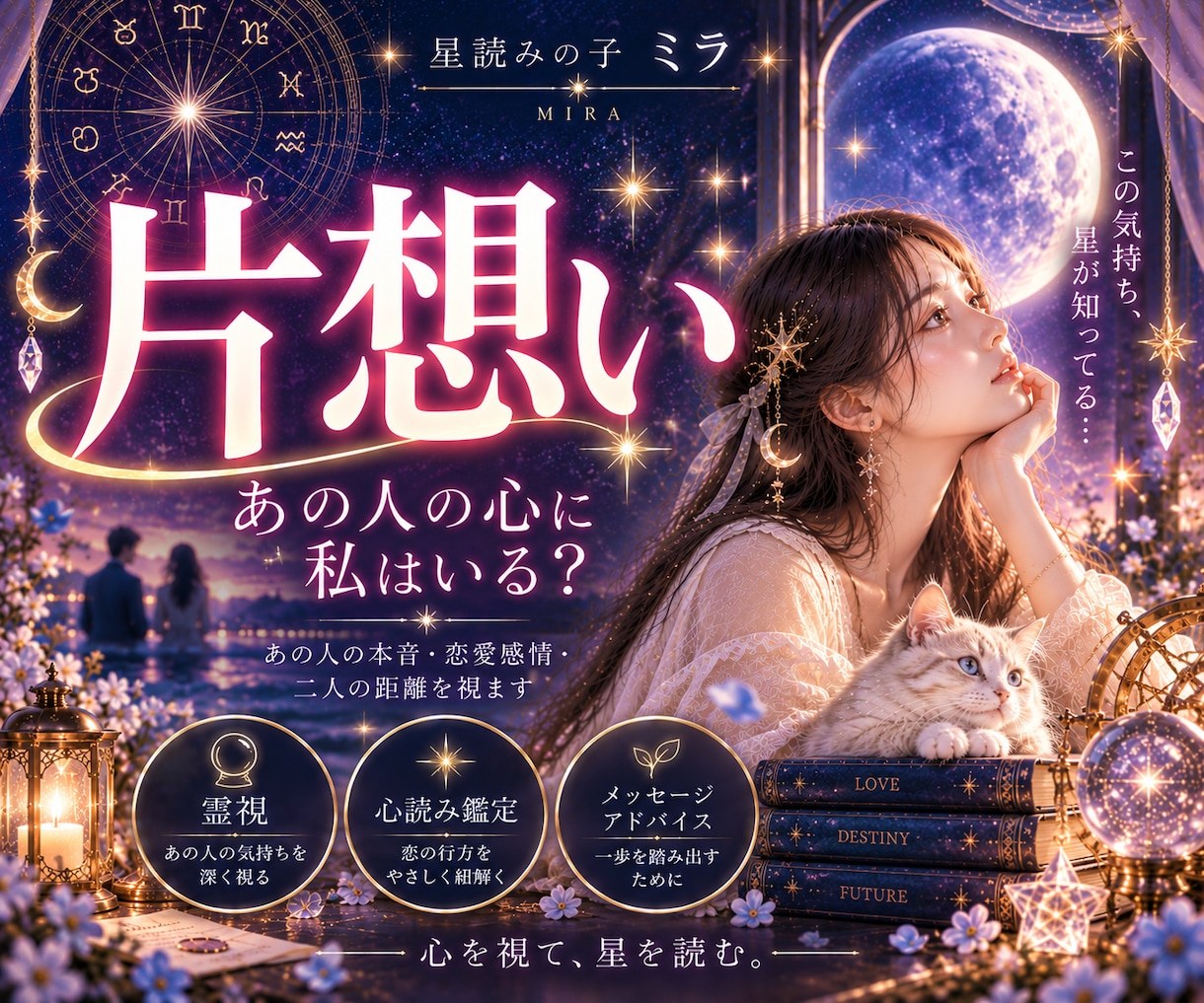片想いのあの人の本当の気持ちを霊視します 脈あり？恋愛対象？言葉にしない本音を心読みします イメージ1