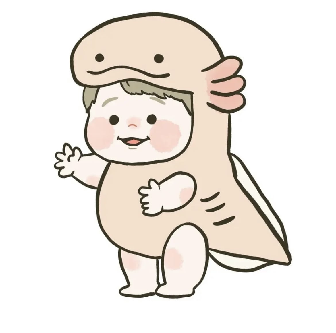 子供×動物着ぐるみアイコン描きます 好きな動物やペットの着ぐるみを着たアイコンです♡ イメージ5
