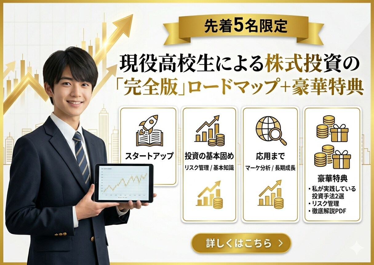 未成年版:株式投資実践までのロードマップ伝えます 年齢・時間が無いは言い訳。全4254文字・9ページのPDF イメージ1
