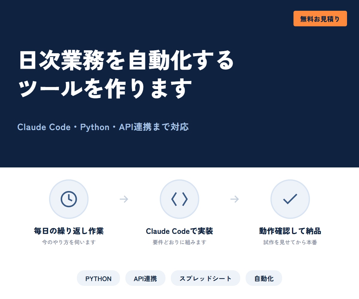 AIで日次業務の自動化ツールを作ります Claude Codeで作る、毎日の自動化ツール イメージ1