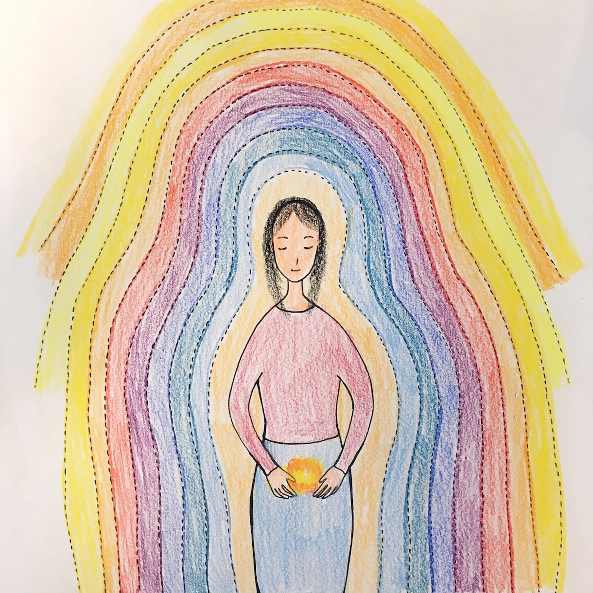 オーラ塗り絵で貴方の本心を教えます 「本当はどうしたい？」アートセラピーで心の中を見える形に。 イメージ1