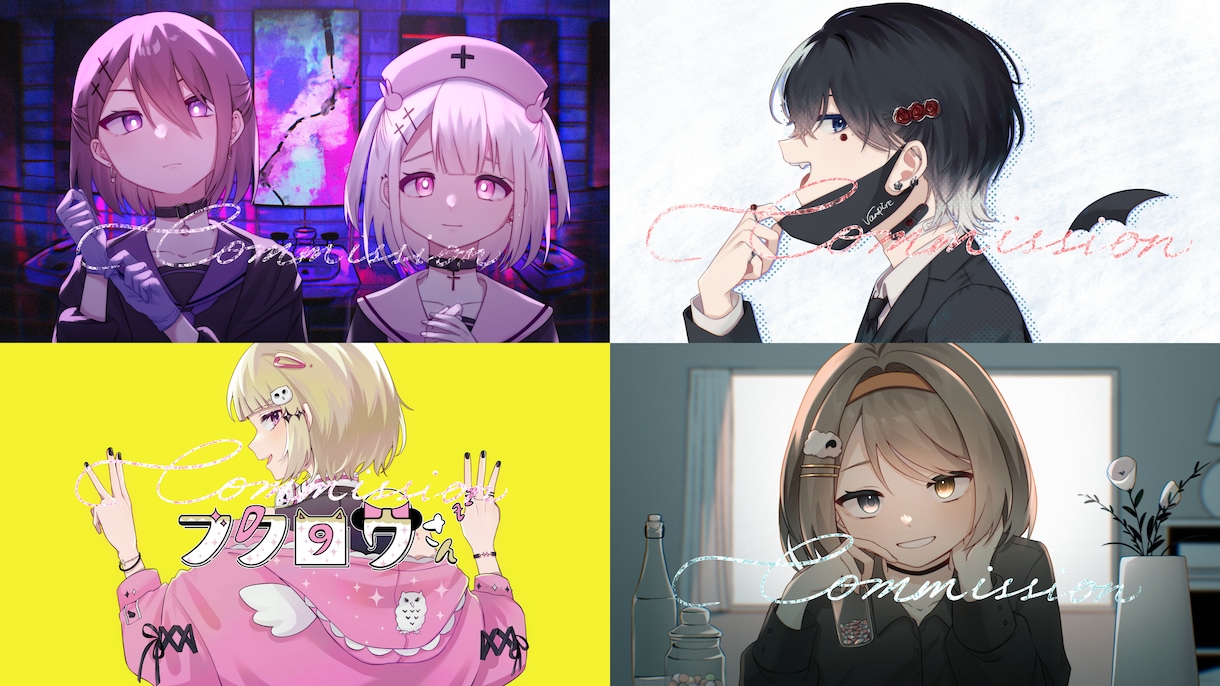 歌ってみた・配信用◎ 魅せる一枚絵＆サムネ描きます ボカロ・オリジナルMV・CDジャケット・キービジュアル・表紙 イメージ1