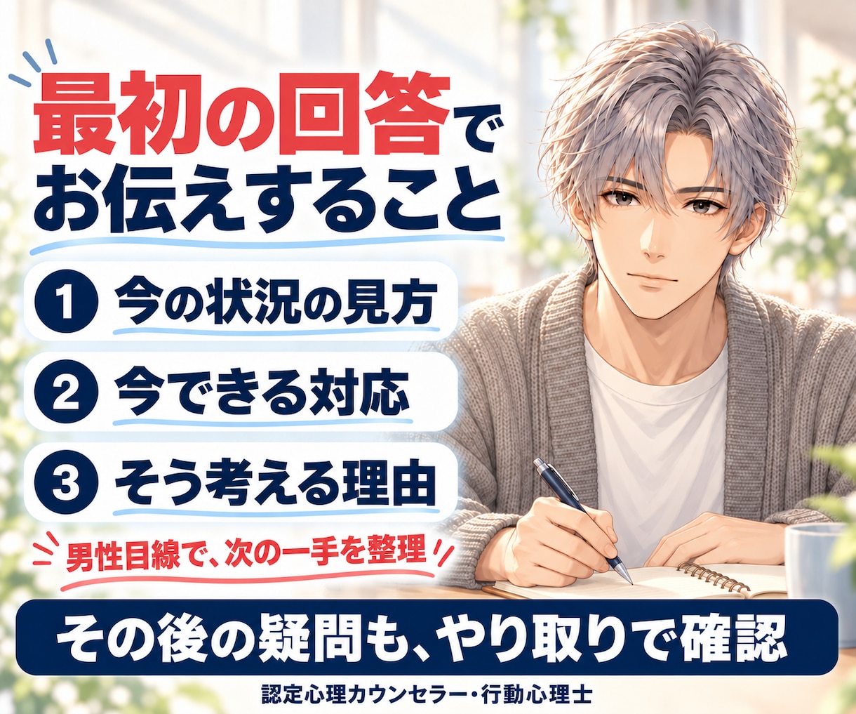 回避型っぽい彼への次の一手を男性目線で整理します 連絡する？待つ？最初の回答で対応と理由をお伝えします イメージ2