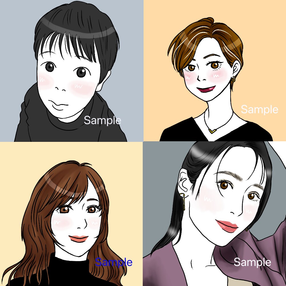 より上を目指すあなただけのビジネスアイコン作ります ビジネス用のブログやSNS、名刺用の似顔絵アイコン作ります イメージ9