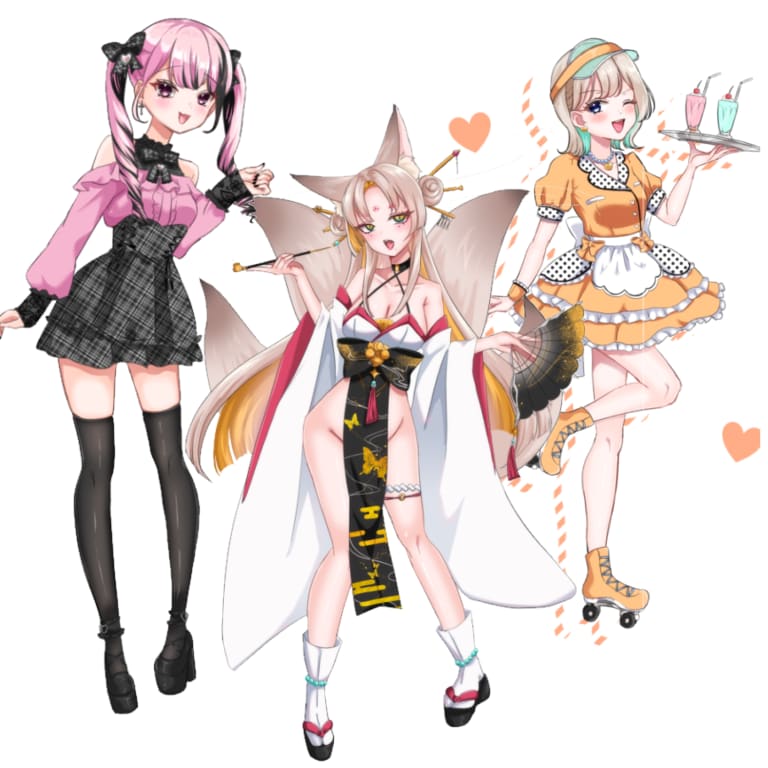残り1枠  可愛い立ち絵描きます お2人限定お安く立ち絵描きます イメージ2