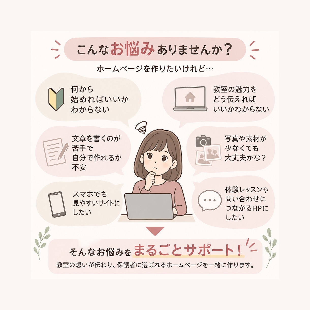子どもの習い事教室のHPを制作します 保護者目線で「ここなら通わせたい」が伝わるサイトへ イメージ2