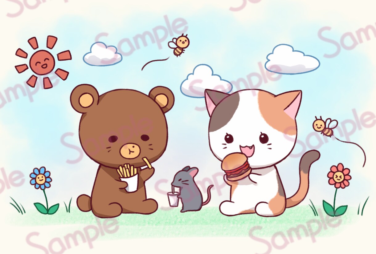 可愛らしいイラスト制作します 可愛らしいイラスト、アイコンやハガキなどにどうでしょうか♪ イメージ1