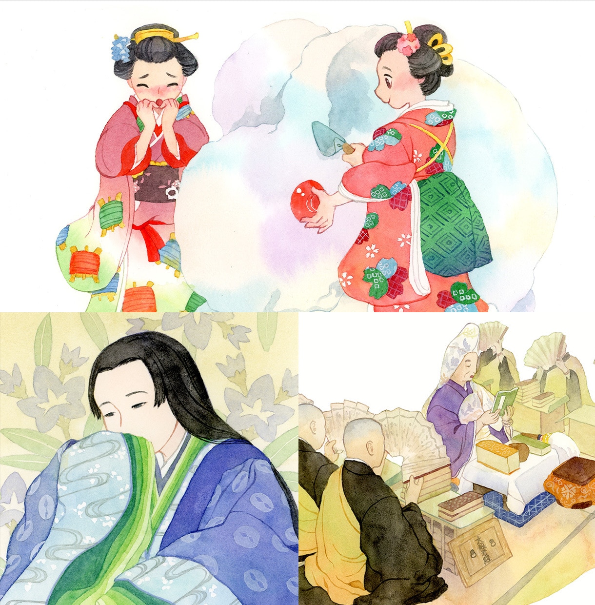 和風をテーマに情緒ある水彩イラストを描きます 着物・花・和食や風景など「和」のモチーフお任せください！ イメージ7