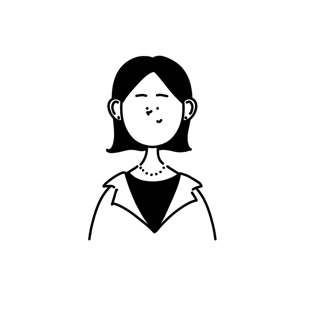 白黒のシンプルなアイコンを提供します 汎用性の高い白黒の人物イラストを破格で提供いたします！ イメージ2