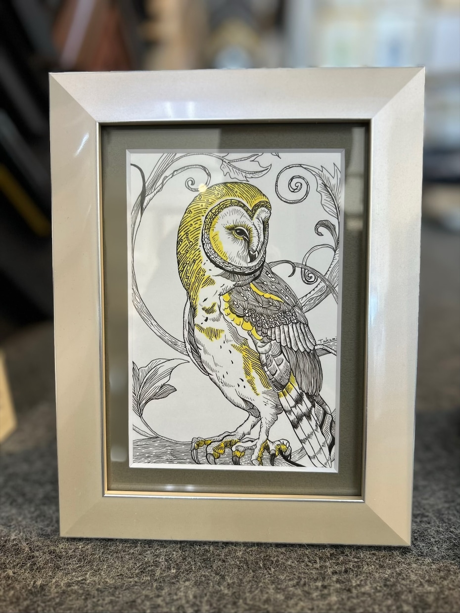 一点もの手描き額装済みアートを創作いたします 細いサインペンを使用した精密画を得意としております！ イメージ2