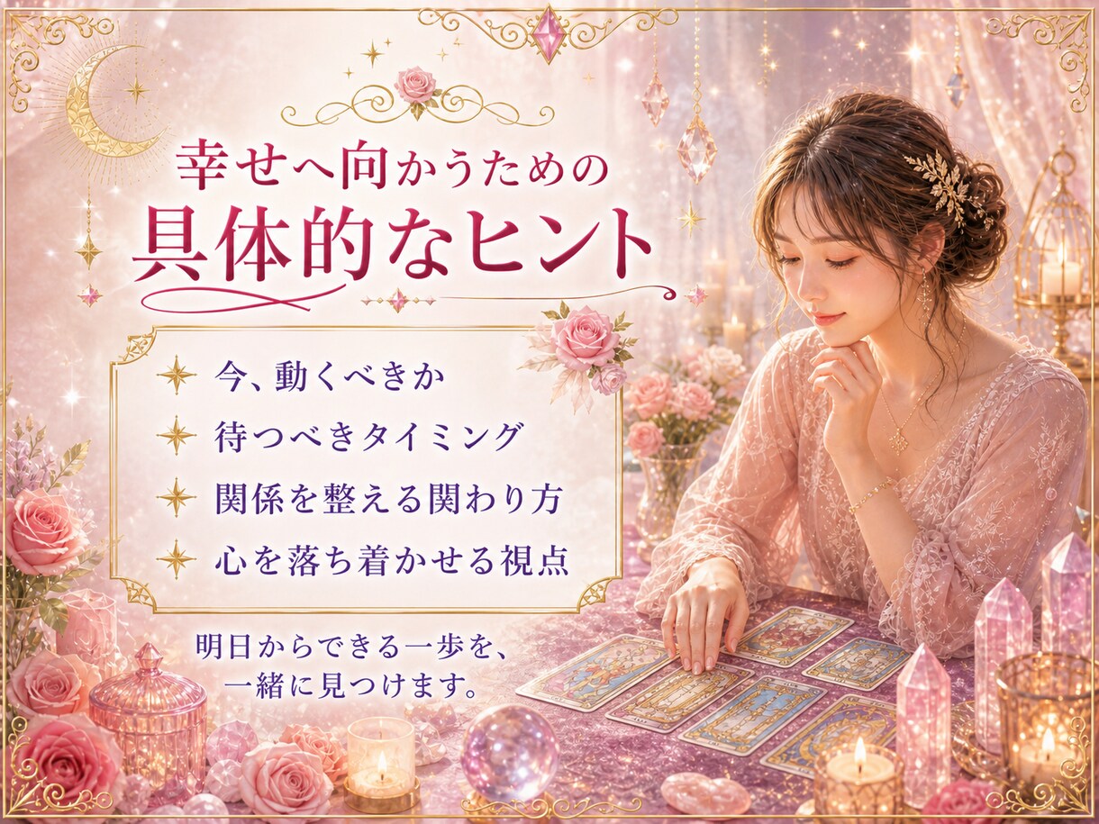 鑑定歴12年！タロット＆霊感で恋愛の悩みを占います 出会い/片想い/相手の気持ち/複雑恋愛/遠距離/結婚生活など イメージ5