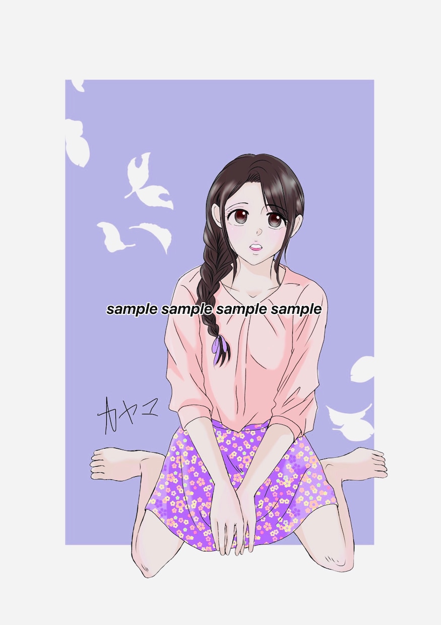 ちょっとセクシーな女の子を描きます 少女漫画風、爽やか、ちょっとセクシー、女の子イラスト イメージ3