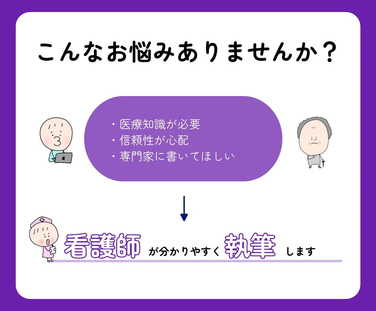 看護師が医療記事・ライティングを丁寧に執筆します 医療知識と伝わりやすさを両立した、信頼できる医療コンテンツ イメージ2