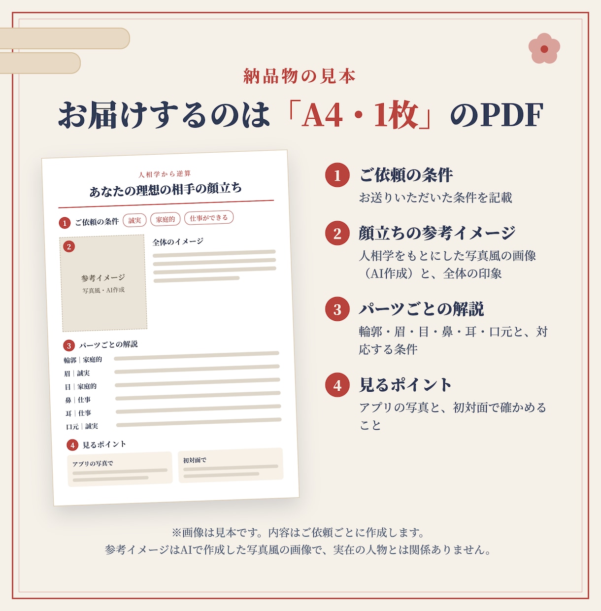 理想の相手の顔立ちを人相学で逆算して鑑定します 写真のどこを見ればいい？人相学でヒントをお届け イメージ3