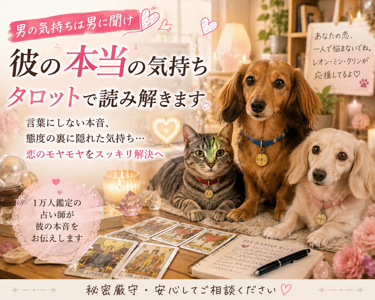 彼の本当の気持ちをタロットで読み解きますます 1万人を鑑定した占い師が彼の本音を読み解きます イメージ1