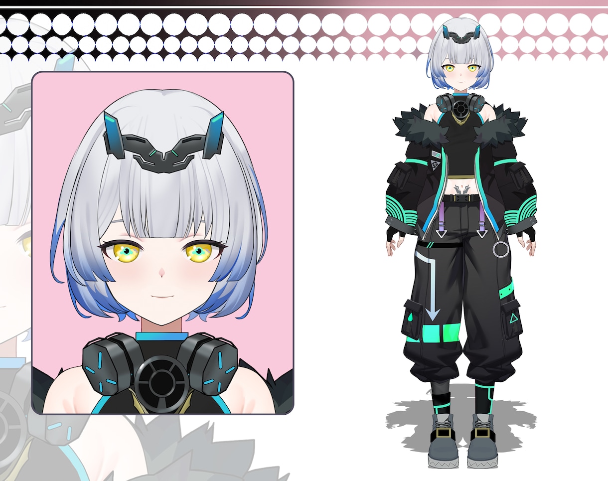 多種多様な可愛いLive2Dモデルをお作りします ニーズに合わせてサイバーパンク風、小悪魔系、地雷系対応可能 イメージ6