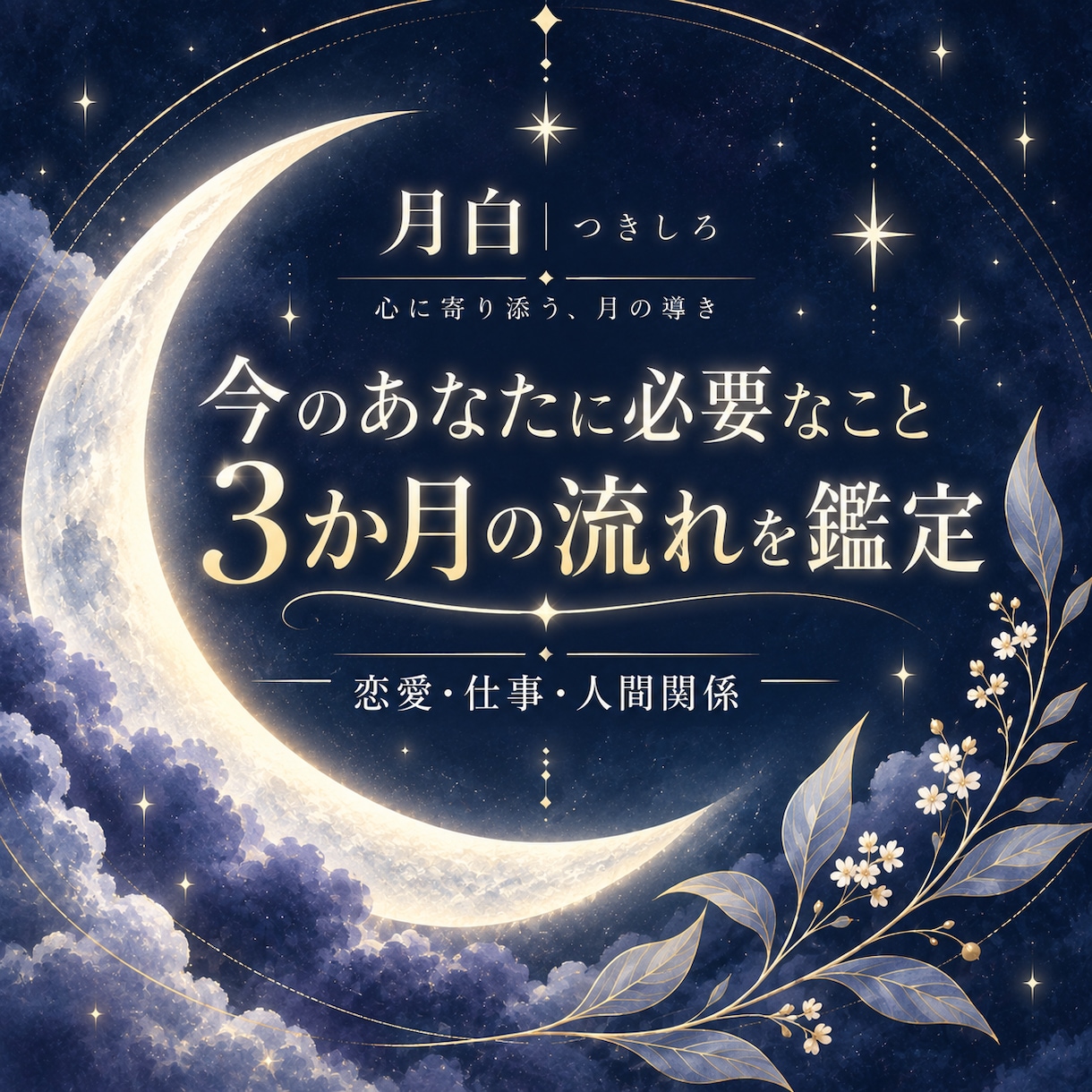 今のあなたに必要なことと3か月の流れを占います 恋愛・仕事・お金・人間関係を総合鑑定 イメージ1