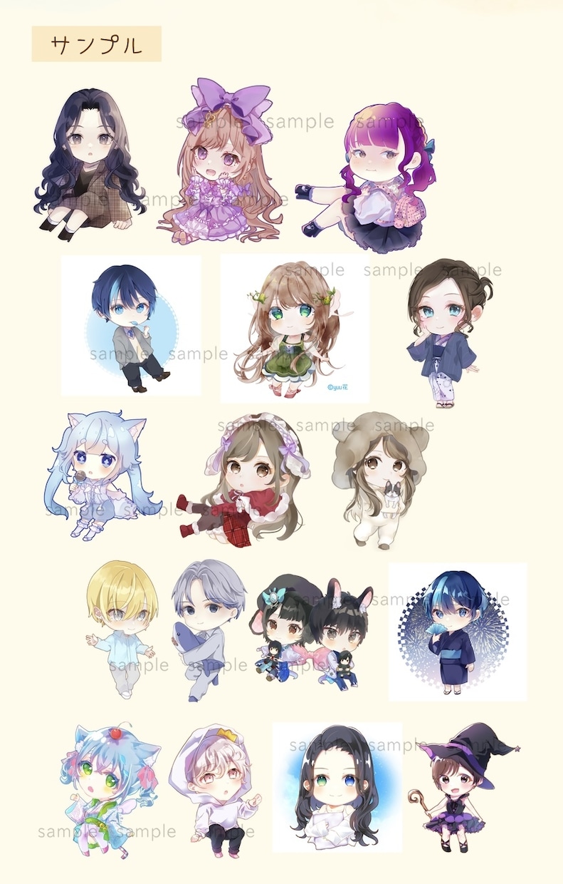 デフォルメミニキャライラストお描きいたします グッズ作成/オリジナルスタンプ/アイコン/挿絵/商用利用可！ イメージ6
