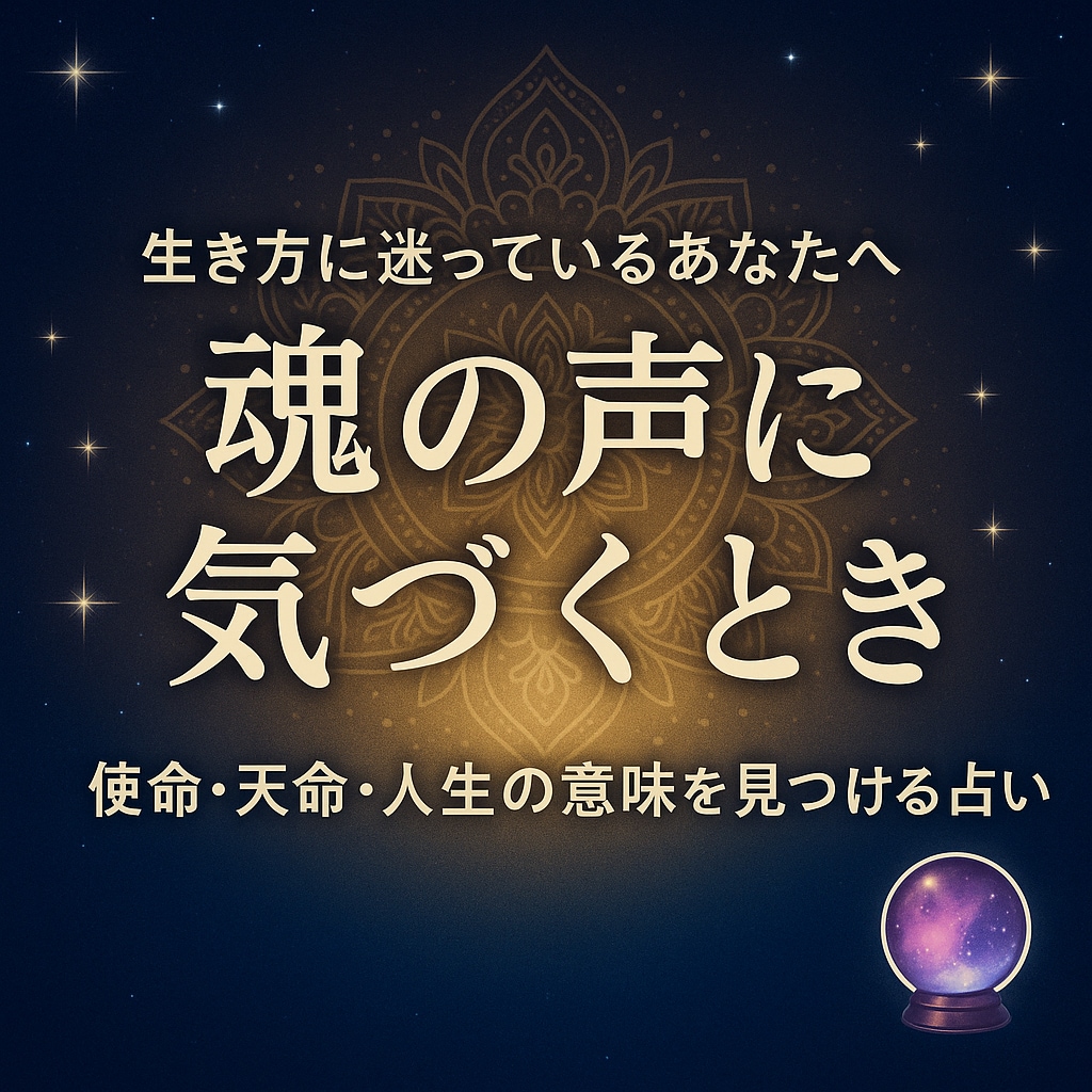 魂の声、聞こえていますか？本当の自分に気付きます 使命・生きがい・人生の目的が見えてくる電話占いサービス イメージ1