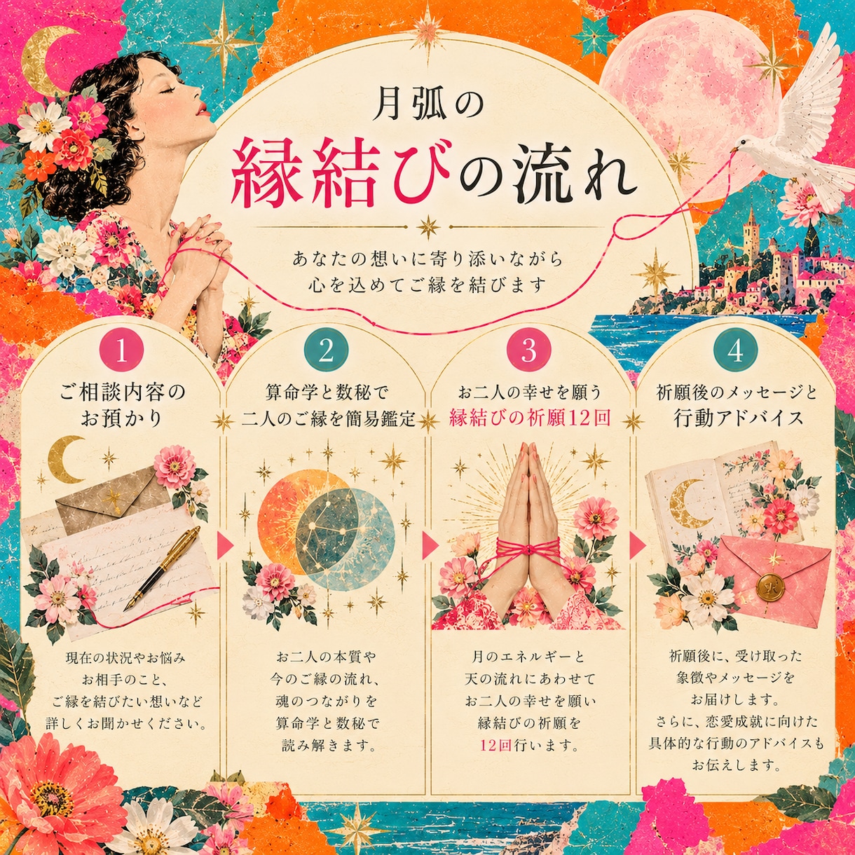 恋愛占い♡算命学×数秘で魂のご縁と恋展開を鑑定ます 復縁・片思い・複雑愛♡お相手の本心をリーディングします イメージ5
