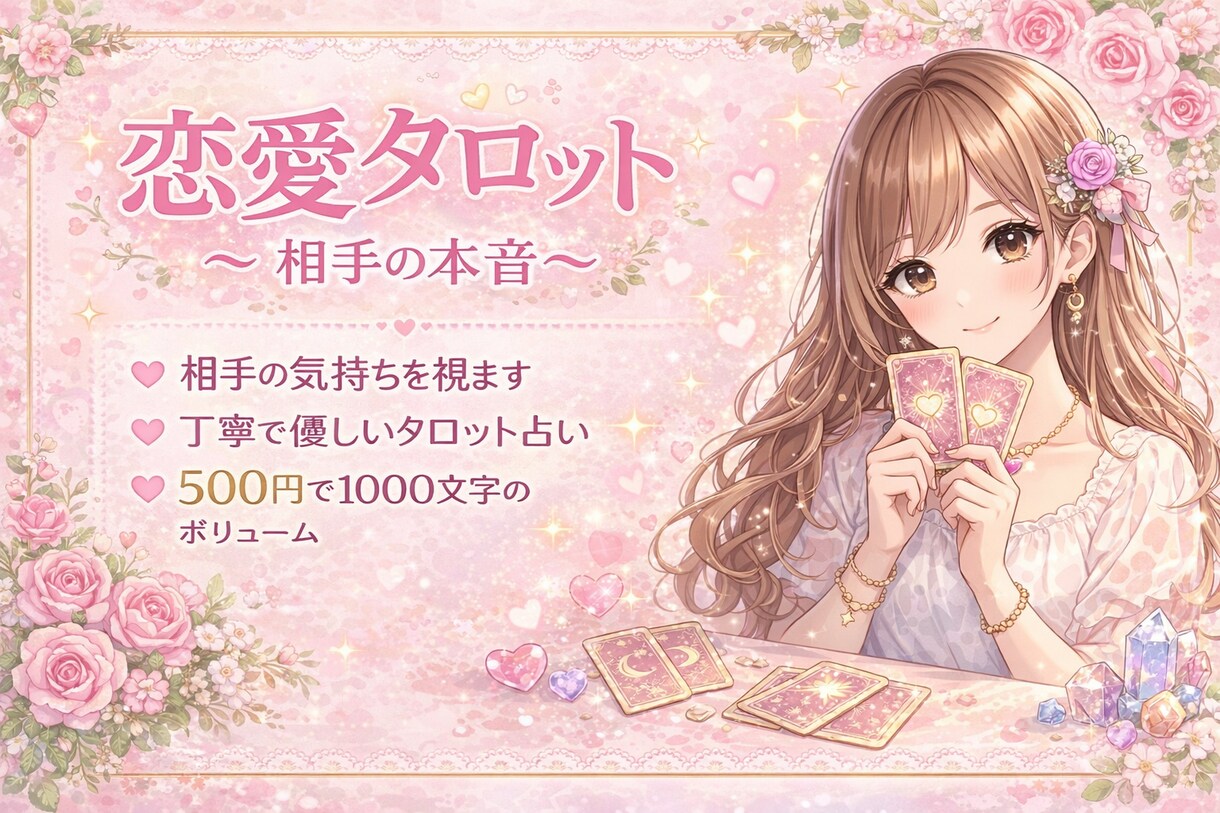 恋愛専用♾️相手の本音と未来をやさしく読みます お相手が隠している“本当の気持ち” イメージ1