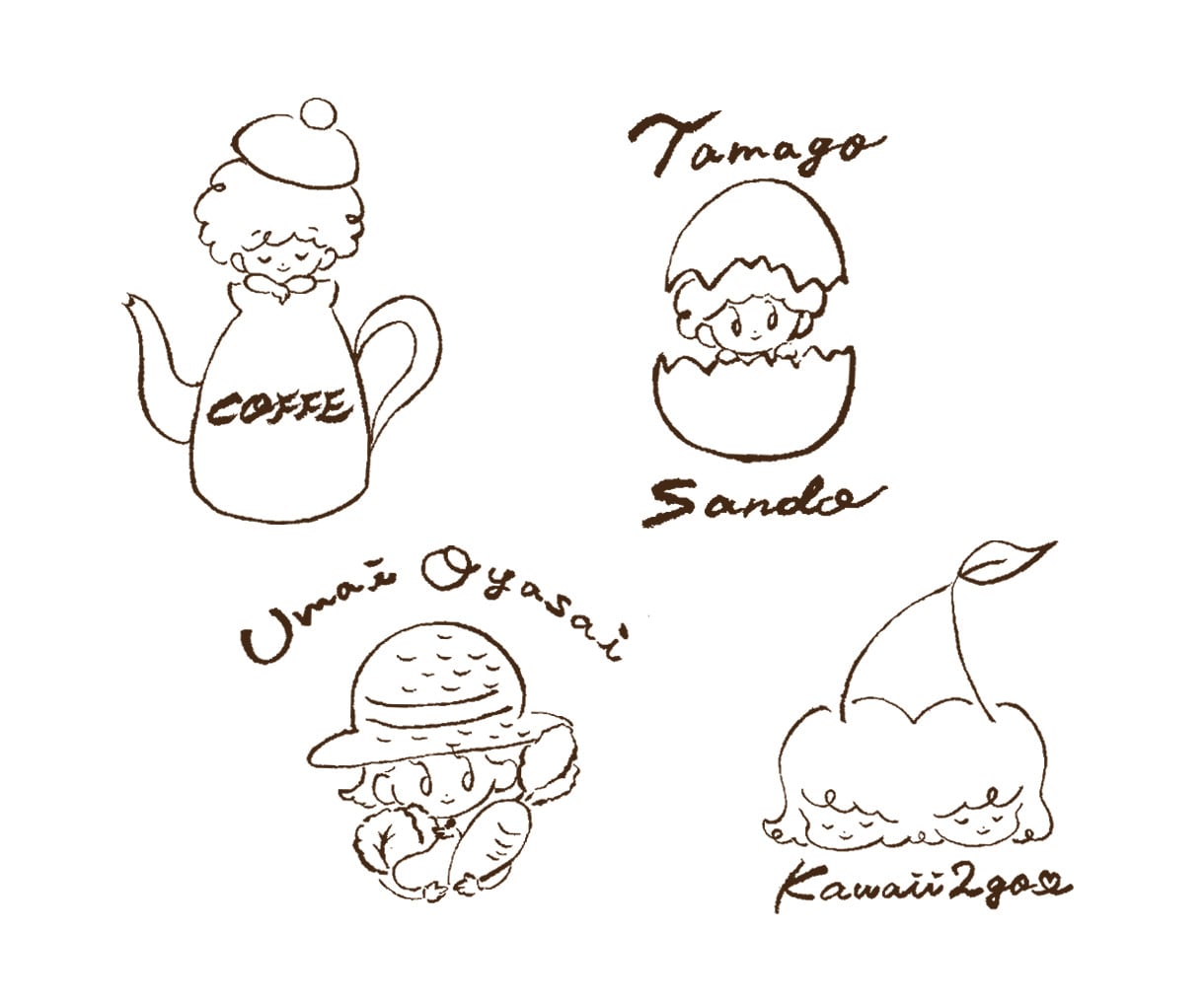 パッと目を引く！手描きの遊び心あるロゴ作ります あなたのお店をもっと魅力的にするお手伝いいたします！ イメージ3