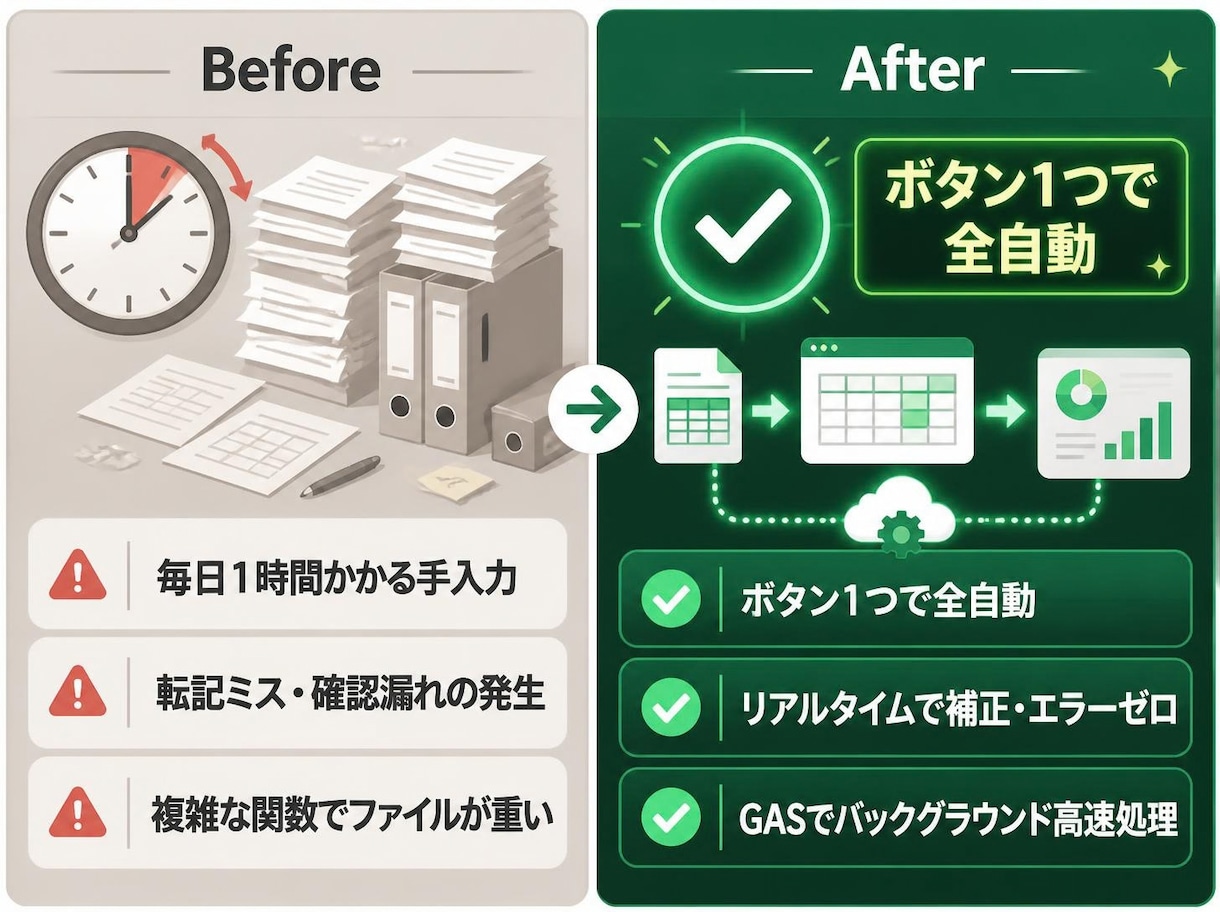 GASでスプレッドシートなどの業務自動化します 毎日1時間の単純作業をゼロへ！プロが作る安心のGASツール イメージ2