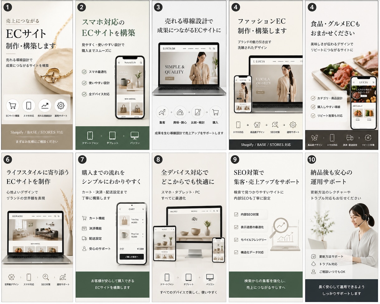 売れるECサイト制作・構築しますます 売上につながる導線設計でサイト構築 イメージ1