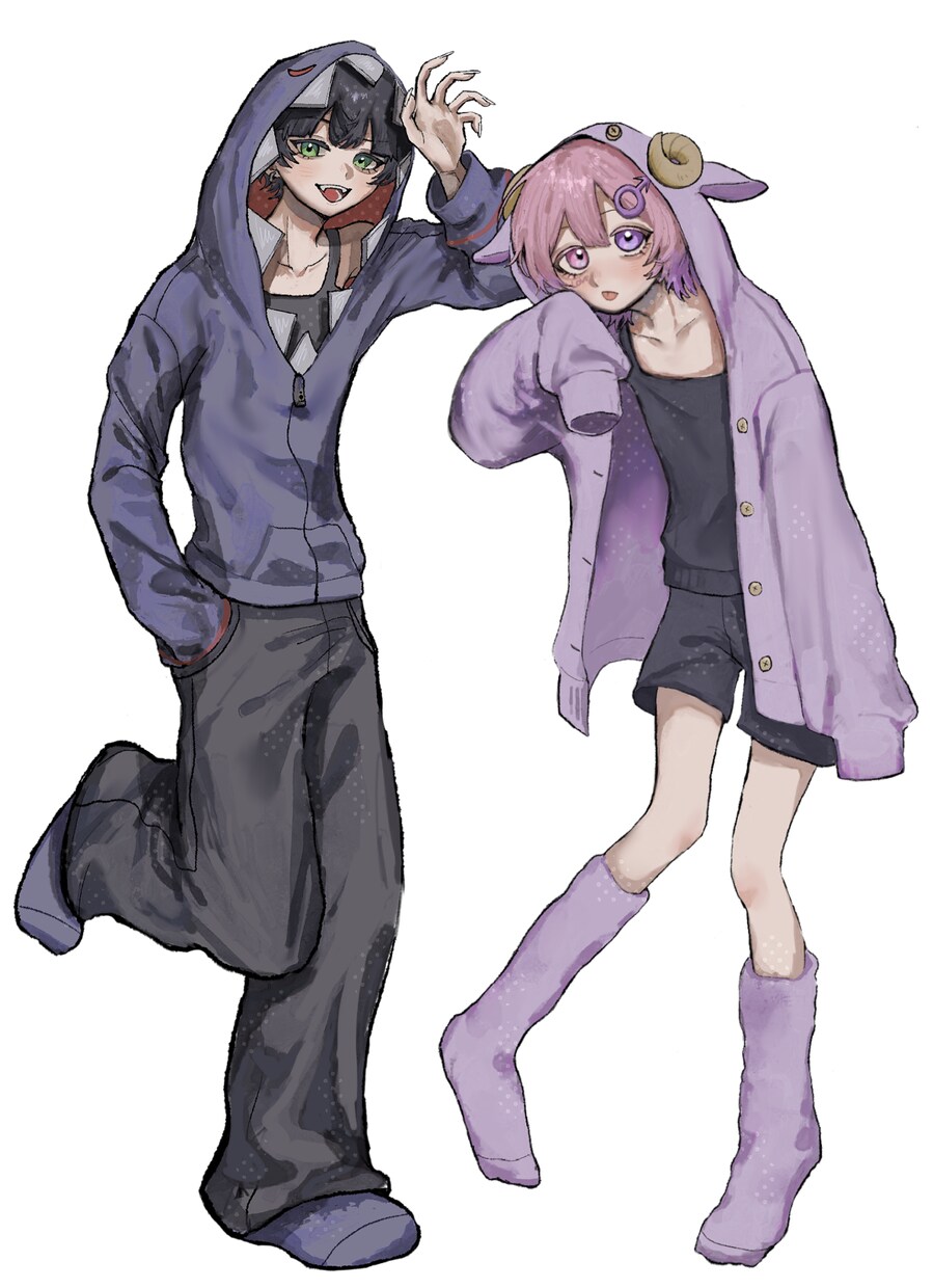 雰囲気のあるイラストを制作いたします アナログな質感・中性的・眼鏡キャラが好きな方はぜひ！ イメージ5