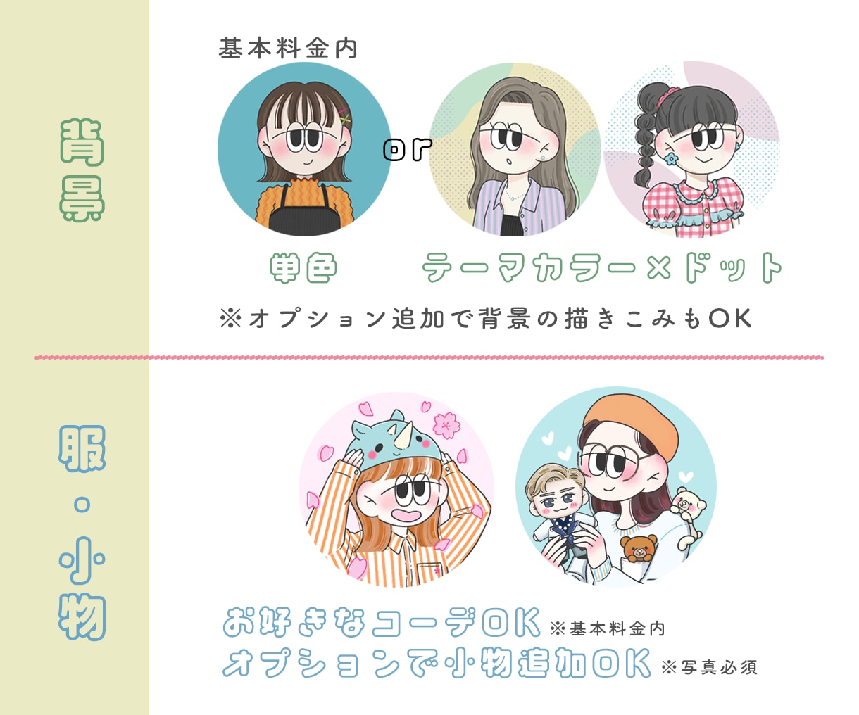 けだる目でちょっぴりレトロなイラスト描きます 文字入れ無料！アイコン・ヘッダー・記念日に個性的な１枚を イメージ3