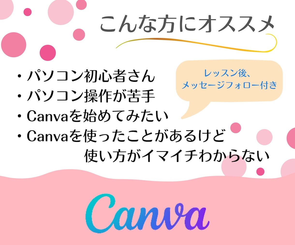 初心者さん・PC苦手さんCanva基本のき教えます 初心者・PC不慣れな方・小中高生大歓迎！すぐ使えるように！ イメージ3