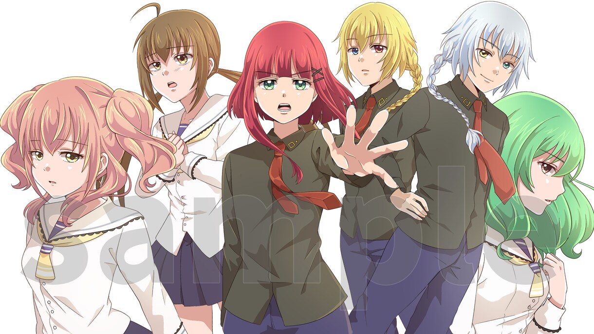 立ち絵やサムネイル等のアニメ塗りイラスト制作します アイコンや立ち絵・動画サムネイル・ゲームスチル等幅広く制作! イメージ8