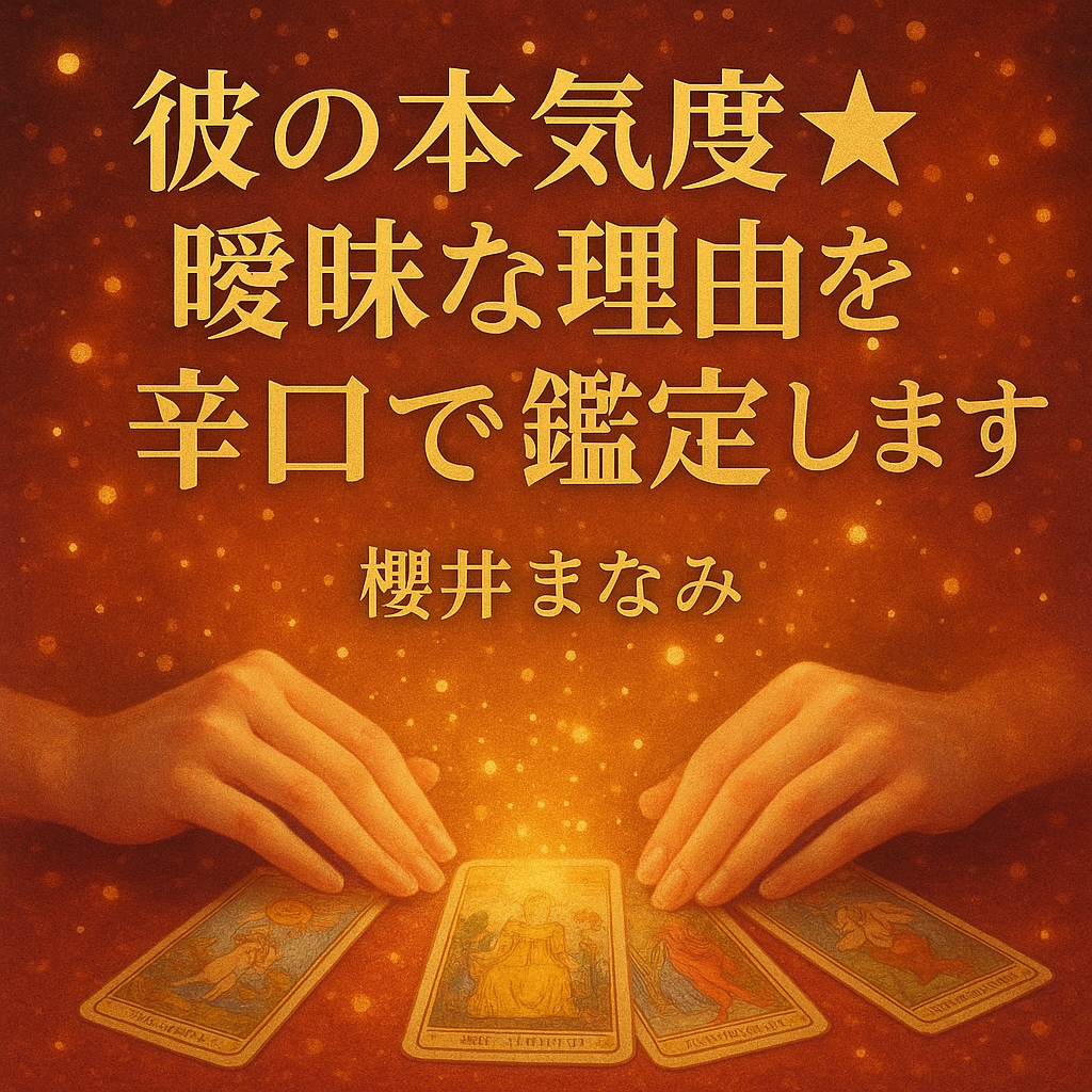 彼の本気度☆曖昧の理由を辛口で読み解きます 彼の本気度と曖昧な理由を辛口で深掘りします イメージ1