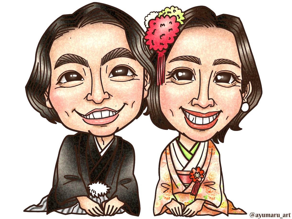 そっくりな面白可愛い似顔絵描きます ★プロ似顔絵師が描く面白可愛いそっくり似顔絵★ イメージ2