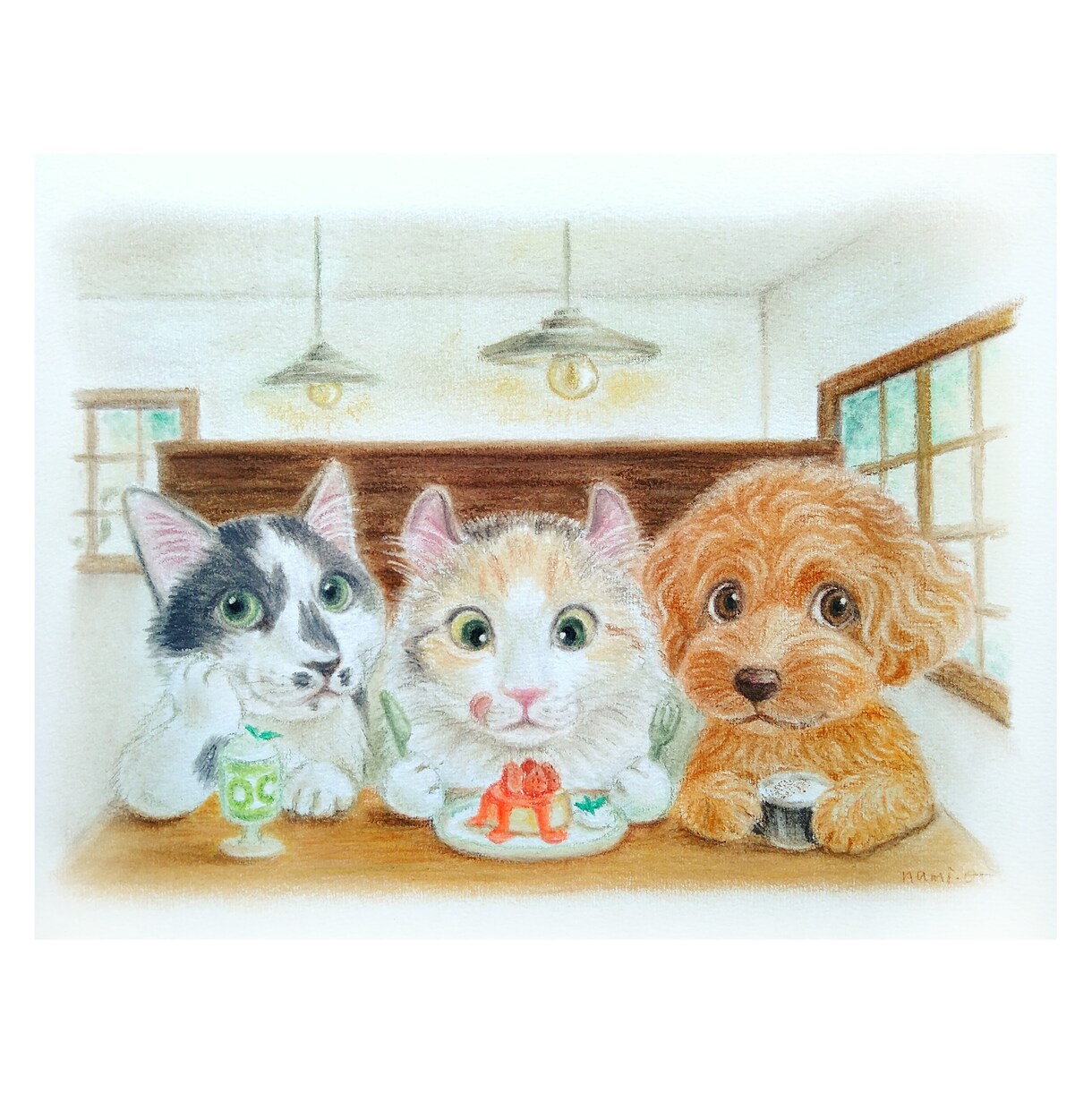 ほっこり暖かいうちの子似顔絵　パステルで描きます 写真には残らない、そのコらしさを一枚の作品に イメージ2