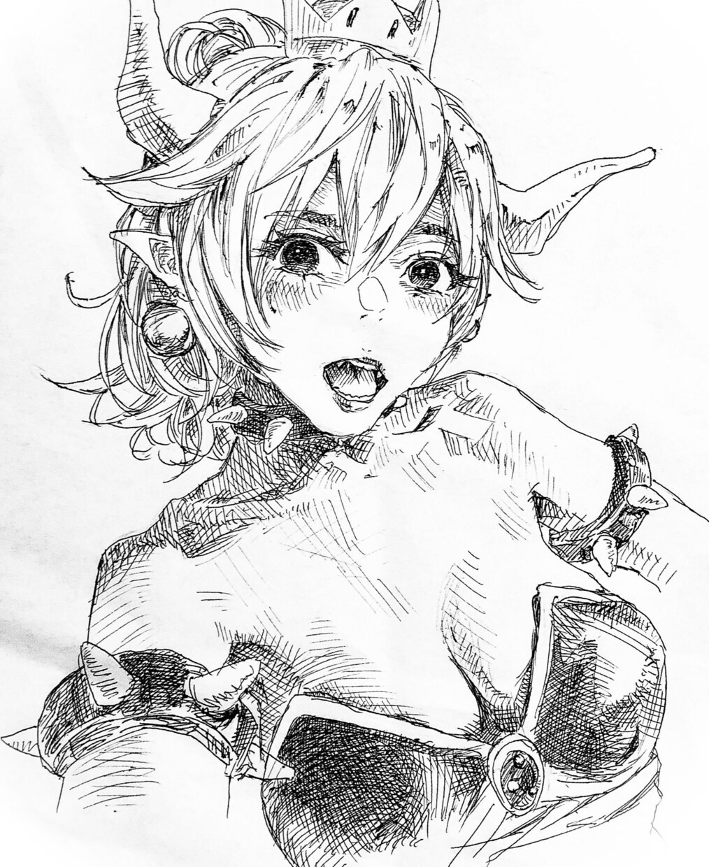 繊細な似顔絵/人物イラスト作成します SNSアイコンなど 白黒繊細なラフタッチで イメージ1