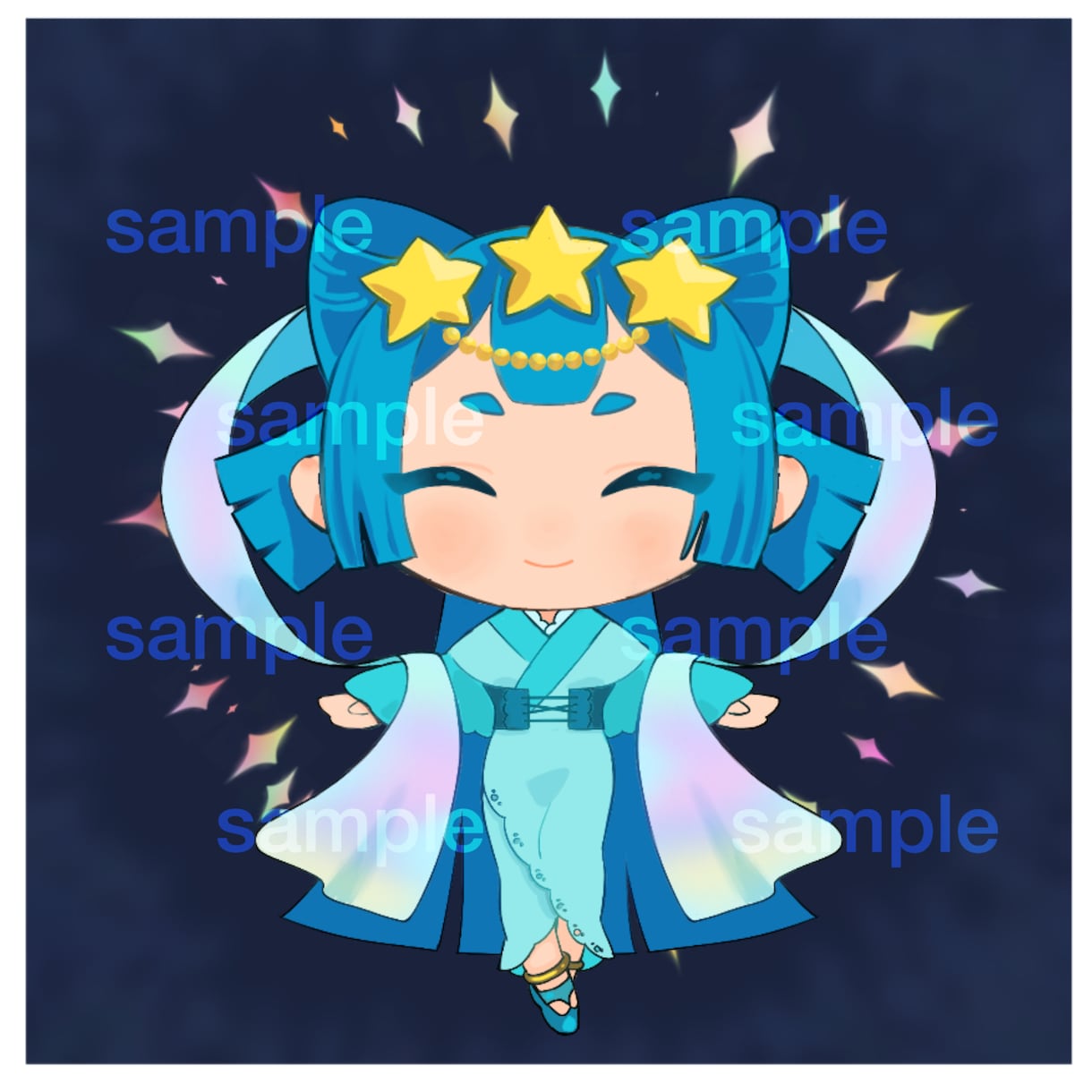 選べるイベント【デフォルメ】3セット制作します クリスマス/ハロウィン/お正月/誕生日/夏休み/Vtuber イメージ2
