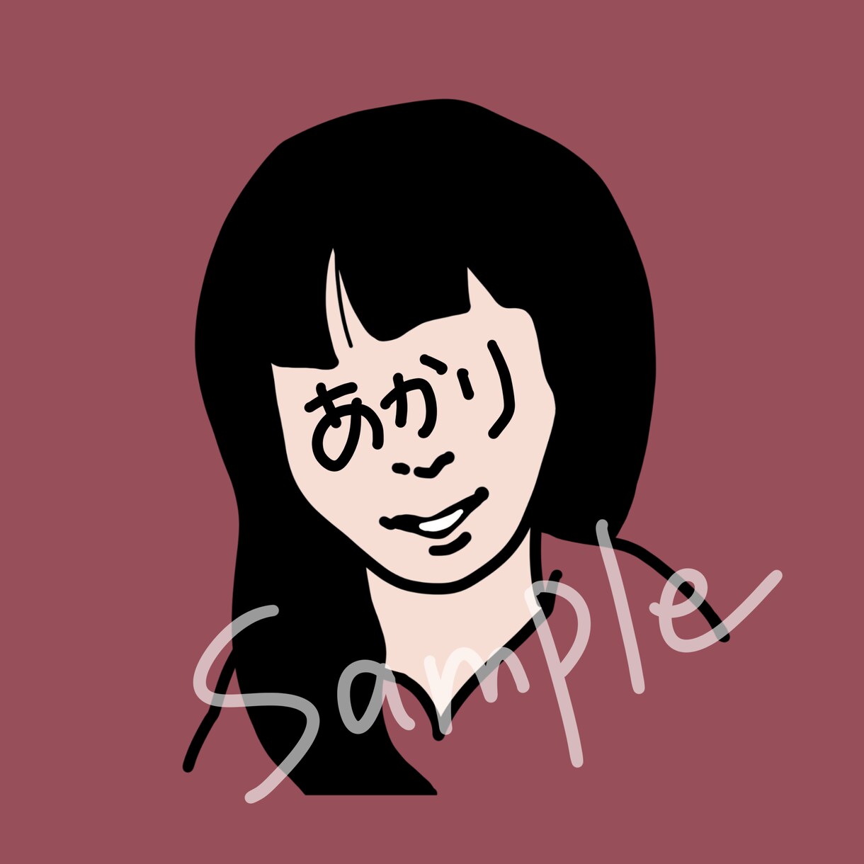 個性的で目立つ！名入り似顔絵アイコン描きます SNSのアイコン、挿し絵などに！ イメージ4