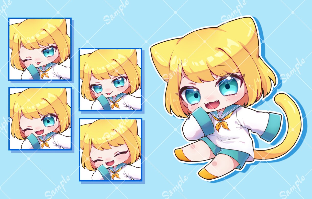 グッズやSNSで使える可愛いSDキャラを作成します 【商用可】 Vtuber様、個人利用の方も大歓迎！ イメージ6