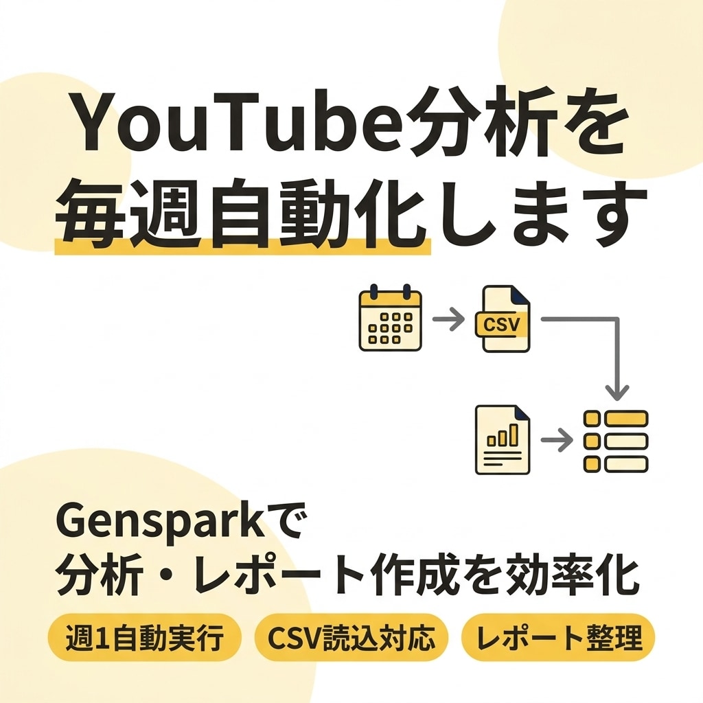YouTubeレポート作成を自動化します 分析時間を大幅削減する仕組みを構築します！ イメージ2
