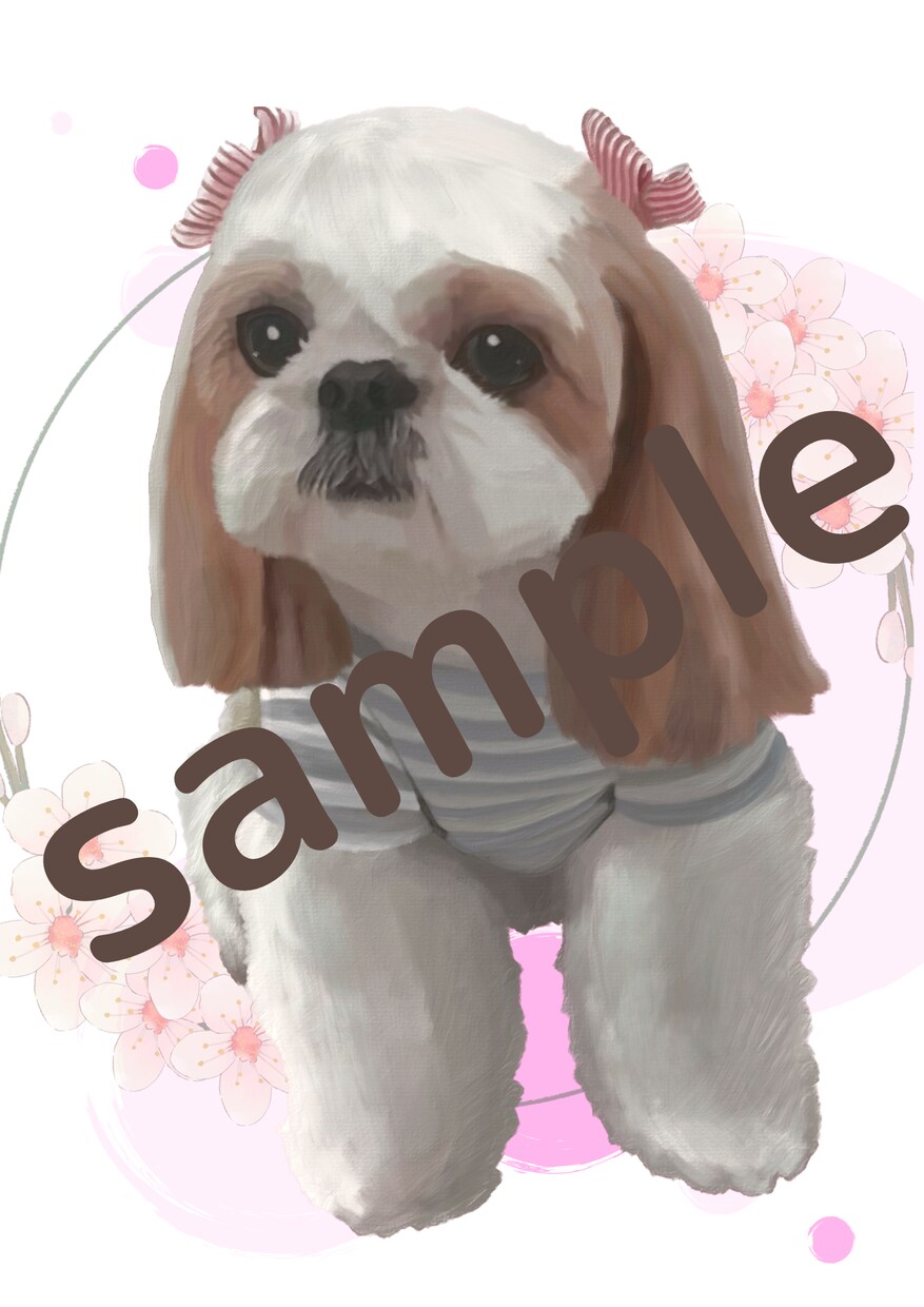 ペットの写真からデジタルアートの似顔絵描きます 貴方のペットイラストを待受にしませんか？ イメージ8